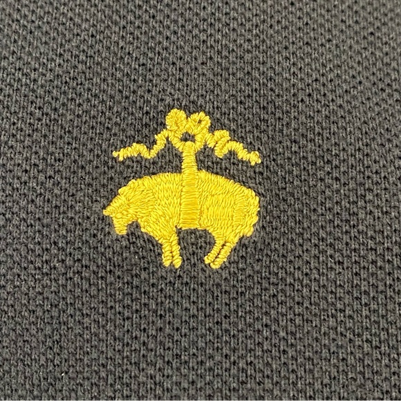 Brooks Brothers 1818 Polo Short Sleeve Button Shirt Men’s L Blue Solid - Picture 3 of 8